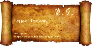 Meyer István névjegykártya